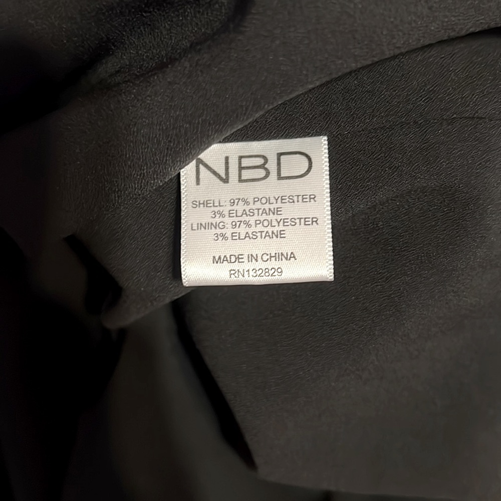 NBD Revolve U Fancy Huh Black Ruched Halter Satin Plunge V-Neck Dress Formal XS - Picture 7 of 7